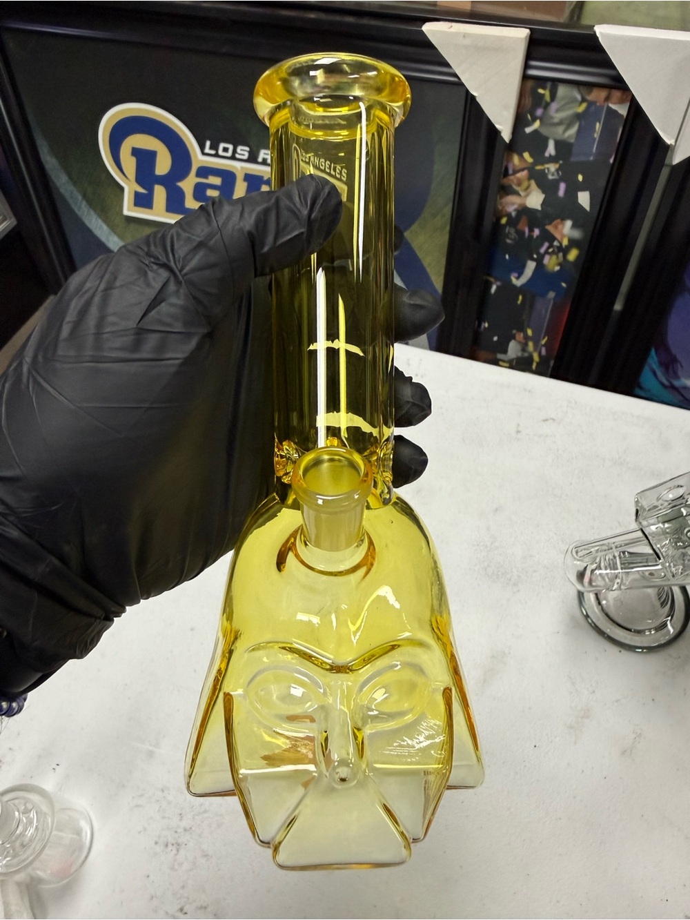 Yellow Glass Darth Vader Helmet